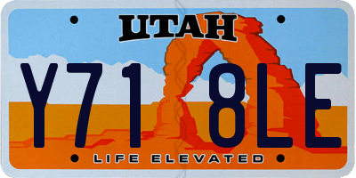 UT license plate Y718LE