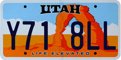 UT license plate Y718LL