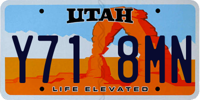 UT license plate Y718MN