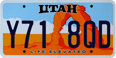 UT license plate Y718QD
