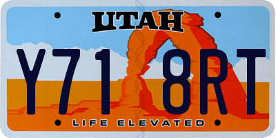 UT license plate Y718RT
