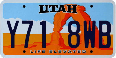 UT license plate Y718WB