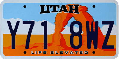 UT license plate Y718WZ