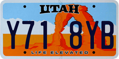 UT license plate Y718YB