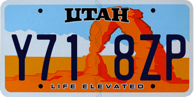 UT license plate Y718ZP