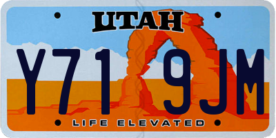 UT license plate Y719JM