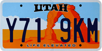 UT license plate Y719KM