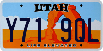 UT license plate Y719QL