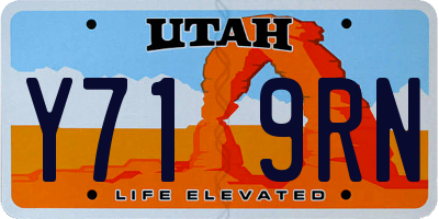 UT license plate Y719RN