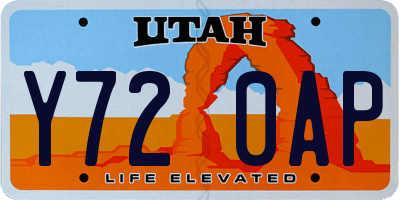 UT license plate Y720AP