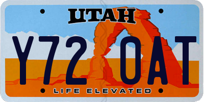 UT license plate Y720AT