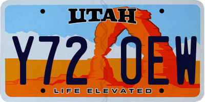 UT license plate Y720EW