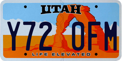 UT license plate Y720FM