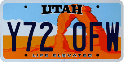 UT license plate Y720FW