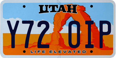 UT license plate Y720IP