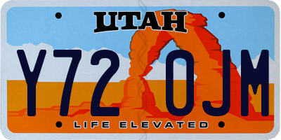 UT license plate Y720JM