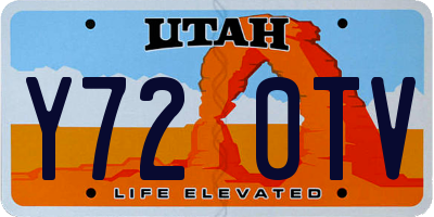UT license plate Y720TV