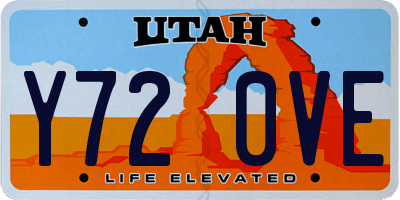 UT license plate Y720VE