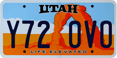 UT license plate Y720VO