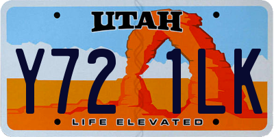 UT license plate Y721LK