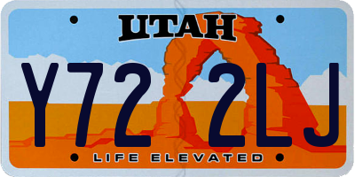 UT license plate Y722LJ