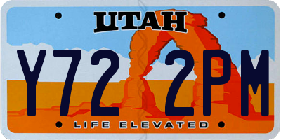 UT license plate Y722PM
