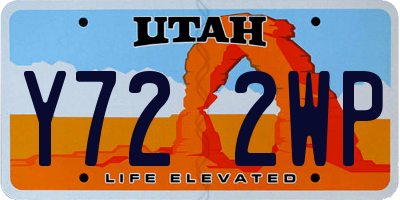 UT license plate Y722WP