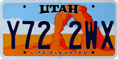 UT license plate Y722WX