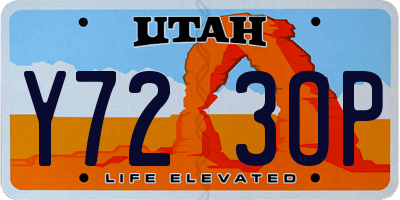 UT license plate Y723OP