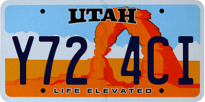 UT license plate Y724CI