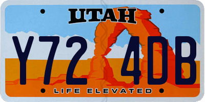UT license plate Y724DB