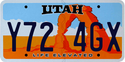 UT license plate Y724GX