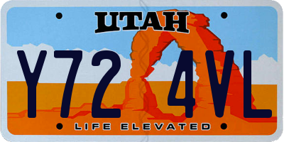 UT license plate Y724VL