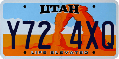UT license plate Y724XQ