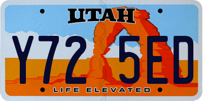 UT license plate Y725ED