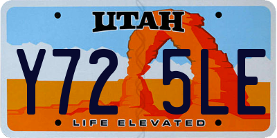 UT license plate Y725LE