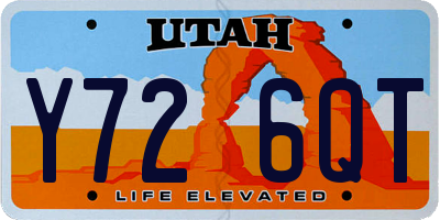 UT license plate Y726QT