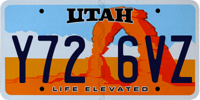 UT license plate Y726VZ