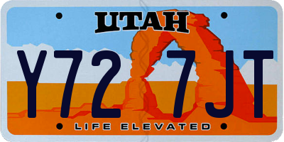 UT license plate Y727JT