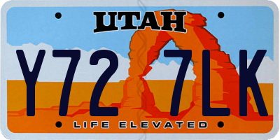 UT license plate Y727LK