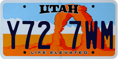 UT license plate Y727WM
