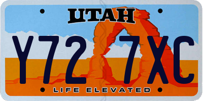 UT license plate Y727XC