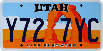UT license plate Y727YC
