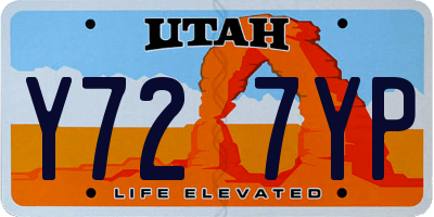 UT license plate Y727YP