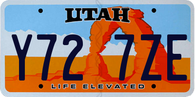 UT license plate Y727ZE