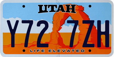 UT license plate Y727ZH