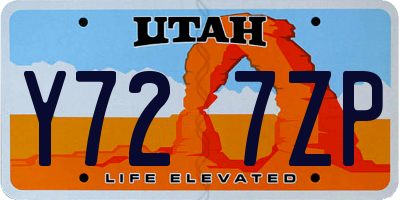UT license plate Y727ZP