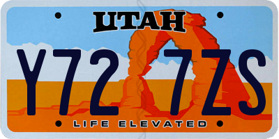UT license plate Y727ZS