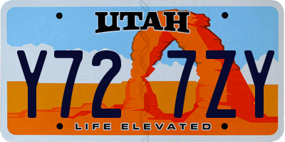 UT license plate Y727ZY