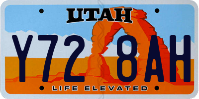 UT license plate Y728AH